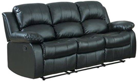Homelegance Leather Recliner Sofa Easy Recline Bonded Leather Sofa