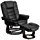 Flash Furniture Mahogany Recliner Chair With Ottoman - Two Part Back Protective Recliner Chair