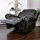 Great Deal Furniture Harbor Black Leather Glider - Oversized Stylish Leather Recliner Glider