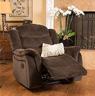 Great Deal Furniture Fabric Glider Fully Padded Fabric Glider Recliner