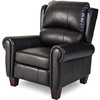 Barca Lounger Push Back Wingback Leather Recliner with Vintage Style