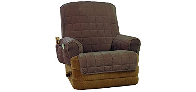 Surefit Silky Recliner Cover - Pocketed Quilt Grip Recliner Cover