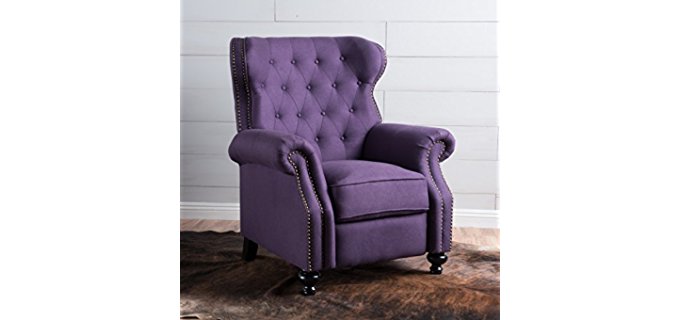 Great Deal Furniture Tufted Wing Chair - Opulent Tufted Wingback Chair Recliner