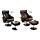 Homelegance 8548BLK - Swivel Reclining Chair with Ottoman
