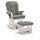 Shermag Two In One Glider Chair - Fancy Rocker Glider Combo Arm Chair