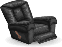 Manual recliner In Black Color