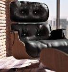 RV recliner leather black