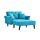 Divano Roma Modern - Fabric Chaise Lounge Sofa with Reclining Function