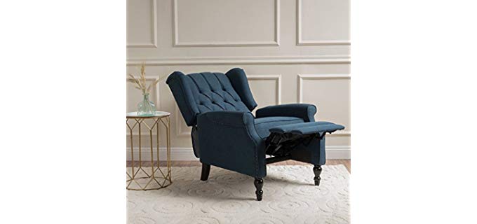 Simple Living Tufted Back - Nailhead Recliner