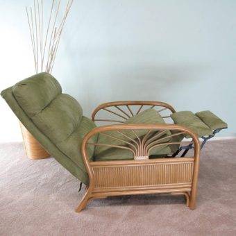 Rattan recliner Benefits and in green
