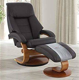 Oslo Collection Premium Leather Recliner Chair Top Grain Leather Recliner With Ottoman