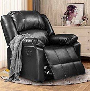 Rhomtree PU Leather Thick Padded Leather Recliner