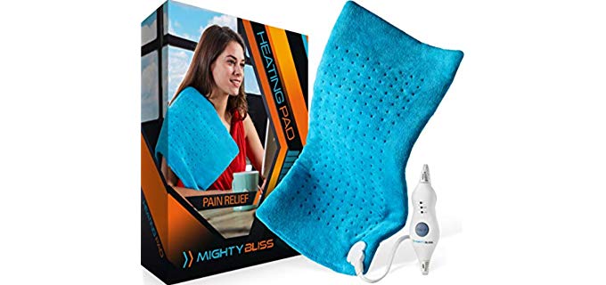 Mighty Bliss Large - Heated Chair Pad for Back Pain and Cramps