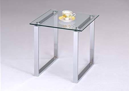 Kings Brand Chrome Finish Modern End Table for Recliners